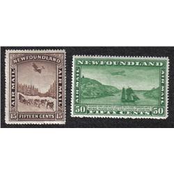 NEWFOUNDLAND #C9-C10 VF-LH 