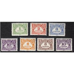 NEWFOUNDLAND #J1 to J7 VF-LH 