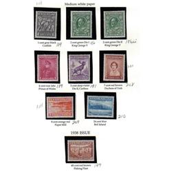 NEWFOUNDLAND #184-186-186ii-189-191-208