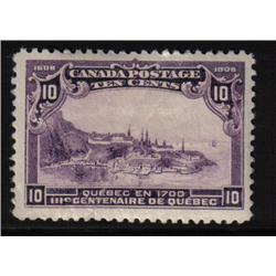#101 F-VF-NH QUEBEC TERCENTENARY ISSUE