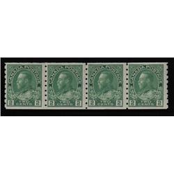 #128 XF NH COIL STRIP OF 4 PERF 8 VERTI