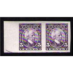 CANADA #144a XF-NH IMPERF HORIZONTAL PA