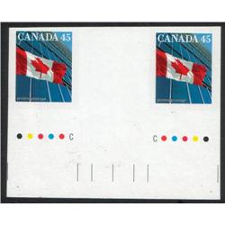 #1362iii, XF-NH Gutter imperforate pair