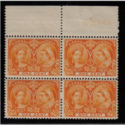 #51 VF-NH UPPER BLOCK OF 4 *JUBILEE* C$360,00