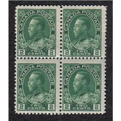 #107 FINE NH BLOCK 4 *ADMIRAL* C$60,00