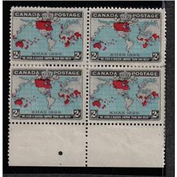 #86 F-VF H BLOCK 4 *MAP STAMPS* C$160,00