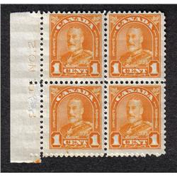 #162 to 167 VF-XF-NH PLATE BLOCK COLLECTION RARE #162 NH, 163NH, 164 2NH-2LH, 165 NH, 165NH, 165 2NH