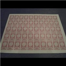 #NBP22 XF-NH PANE OF 50 *REVENUE STAMP*