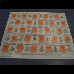 #563-64 XF-NH INDIANS FULL SHEET OF 50