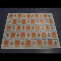 #563-64p XF-NH TAGGED INDIANS FULL SHEE