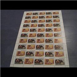 #566-67 XF-NH INDIANS FULL SHEET OF 50