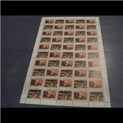 #570-71 XF-NH INDIANS FULL SHEET OF 50 