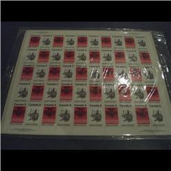 #572-73 XF-NH INDIANS FULL SHEET OF 50 
