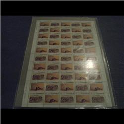 #574-75var XF-NH INDIANS FULL SHEET OF 