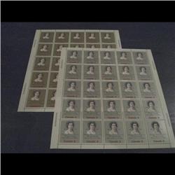 #620-621 XF-NH FULL SHEET OF 25