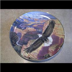 1992 PLATE *EAGLE IN GRAND CANYON* #7285/10000 PORCELAIN