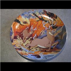 DISNEY PLATE *BAMBI THE FLIGHT FROM THE FIRE* #2527/20000