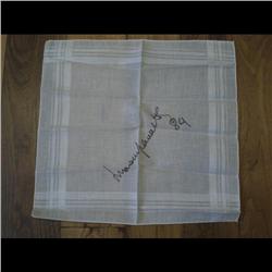 LUCIANO PAVAROTTI SIGNED SCARF WITH AUTHENTICITY LETTER