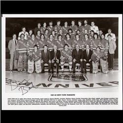 NEW YORK RANGERS PHOTO 1981-82 SAISON -SIGNED BY BARRY BECK WITH AUTHENTICITY ENVELOP