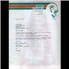Image 2 : MIAMI DOLPHINS SIGNED FLAG, AUTHENTICITY LETTER & ENVELOP