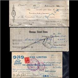 OLD BANK CHEQUE YEAR 1921, 1922 AND 1931 *RARE*