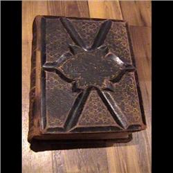 YEAR 1886 HOLY BIBLE ANTIQUE BY DAVID METTRE *RARE MAP*