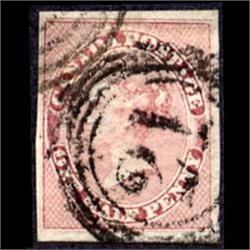 #8 XF Jumbo Margin, Half penny Queen Victoria, Rose