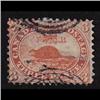 Image 1 : #12 Perforated Pence Three Pence, Dark Orange Red, 