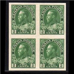 #137 XF-NH IMPERF BLOCK OF 4 CAT$400.00