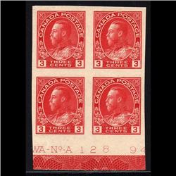 #138 XF-NH IMPERF ADMIRAL LATHEWORK BLOCK 4 CAT$300.00