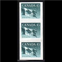#1396a XF-NH IMPERF STRIP OF 3 ON HB PAPER C$300.00+++