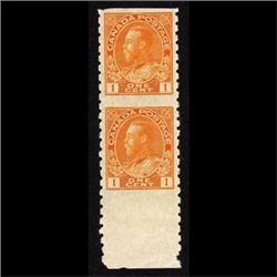 #126ac VF-LH IMPERF PAIR WET PRINT DIE ONE C$300.00
