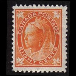 #72 F-VF LH QUEEN VICTORIA **MAPLE LEAF** ISSUE *STAMP HAS ONE HORIZONTAL FOLD*