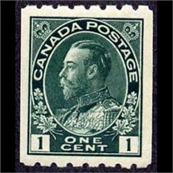 #123 XF-NH ADMIRAL COIL SINGLE  - PERF 8 HORIZONTALY - STAMP HAS ONE GUM SKIP