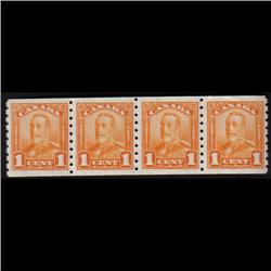 #160 VF-NH RARE COIL STRIP OF 4