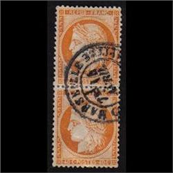 France #59d VF USED RARE PAIR SON CDS *PAIR RE-ENFORCED TO AVOID SEPARATION*