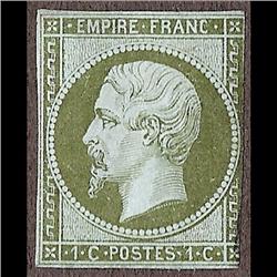 France MINT #12 (Yvert#11) CAT215€     STAMP HAS A SMALL THIN