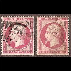 France USED #28 (Yvert #24-24a) VF USED  CAT107€