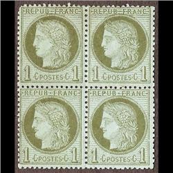 France MINT #50A (Yvert #50A) F-VF LH BLOCK 4  CAT180€ 