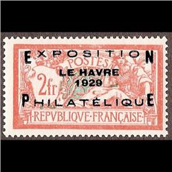France MINT #246 F-VF LH (Yvert #257A) CAT675€  *OVERPRINTED EXPOSITION LE HAVRE 1929 PHILATELIQUE*