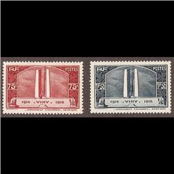 France MINT #311-312 XF NH SELECT (Yvert #316-317) CAT62€