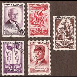 France USED #B153 TO B157 XF SON CDS SELECT SET (Yvert #576 TO 580) CAT92€