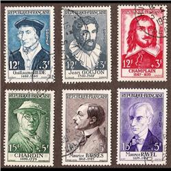 France USED #B303 TO B308 XF SON CDS SELECT SET (Yvert #1066 TO 1071) CAT48€