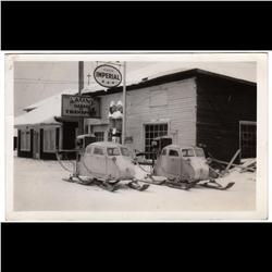 #232 POST CARD OLD SKI DOO IMPERIAL GAZ