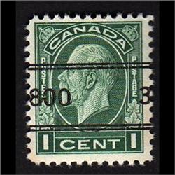 CANADA #195var VF-NH SHIFTED PRECANCEL 