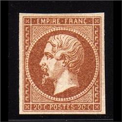 FRANCE #15 or 16 VF-MINT PLATE PROOF IN