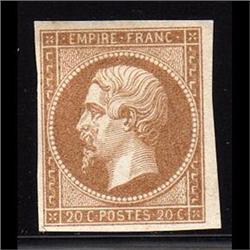FRANCE #15 or 16 VF-MINT PLATE PROOF PA