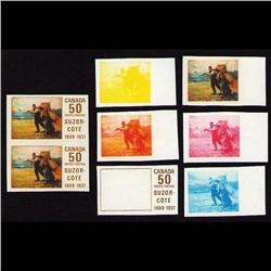 #492 TRIAL COLOR PROOF AND IMPERF PAIRE