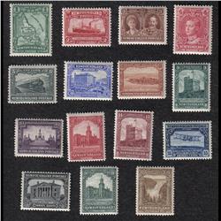 NEWFOUNDLAND #145 to 159 VF-XF-NH SET