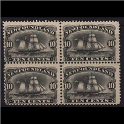 NEWFOUNDLAND #59 MINT OG LH BLOCK 4